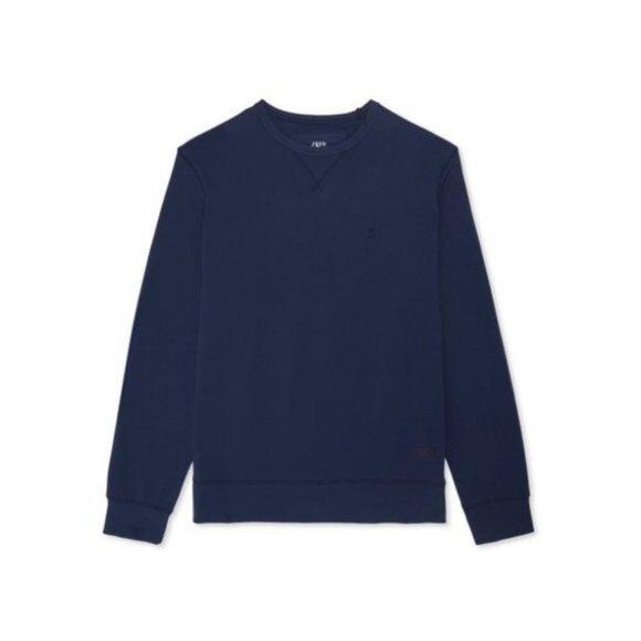 Izod FRENCH TERRY Crewneck Navy Sweatshirt - Picture 2 of 4